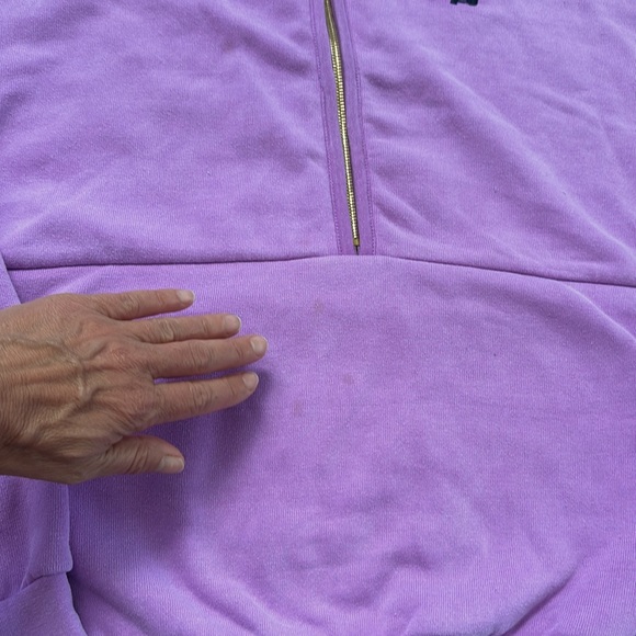Aviator Nation Embroidery 1/2 Half Zip Sweatshirt Purple Size XL RARE - Picture 2 of 6